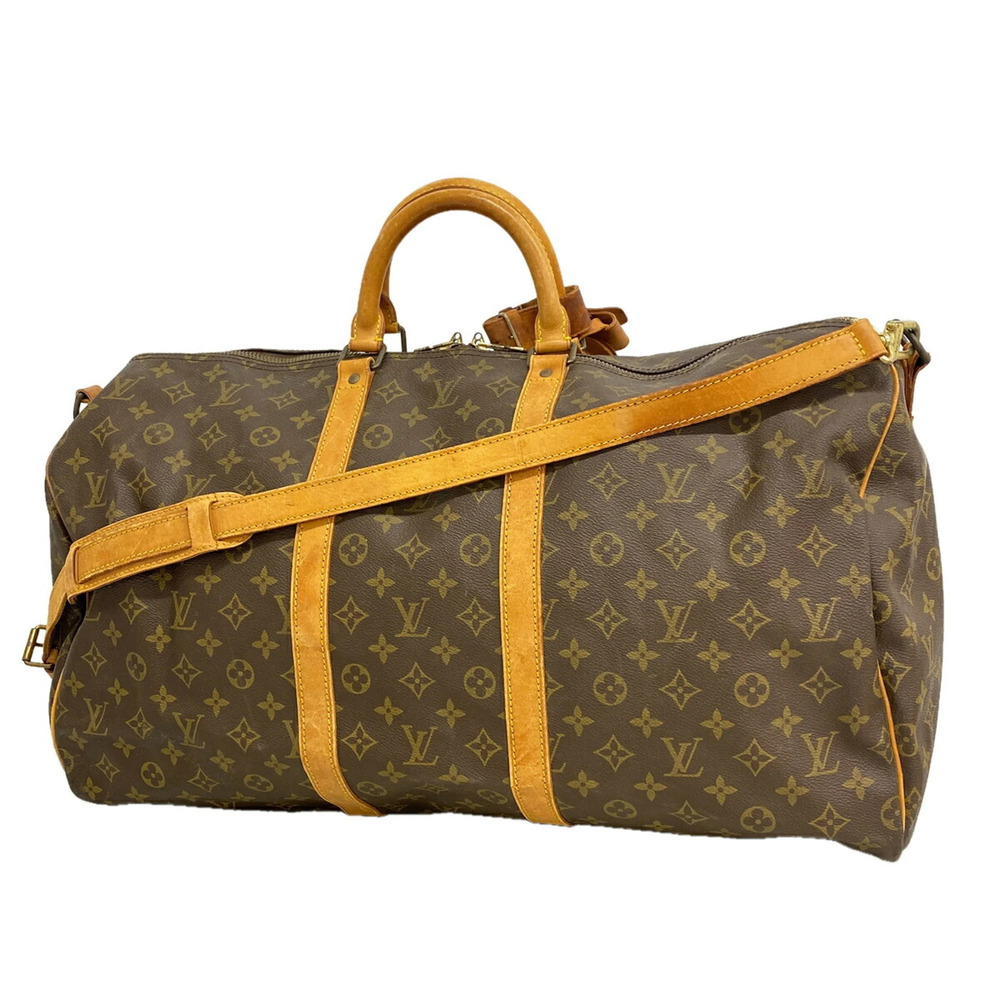 Louis Vuitton Bags - Boston Monogram Keepall Bandoulière 55 M41414 Brown Men'...